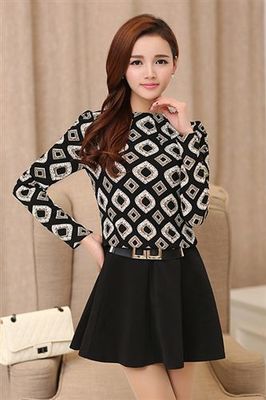 2015春款韓版時(shí)尚修身拼接連衣裙 春季新風(fēng)尚，一件代發(fā)輕松開(kāi)啟服裝生意